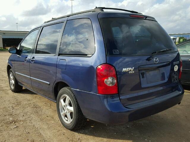 JM3LW28A020324676 - 2002 MAZDA MPV WAGON BLUE photo 3