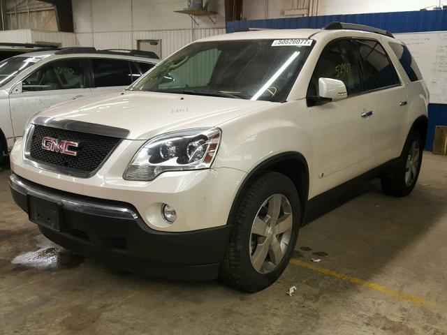 1GKLVMED9AJ131347 - 2010 GMC ACADIA SLT WHITE photo 2
