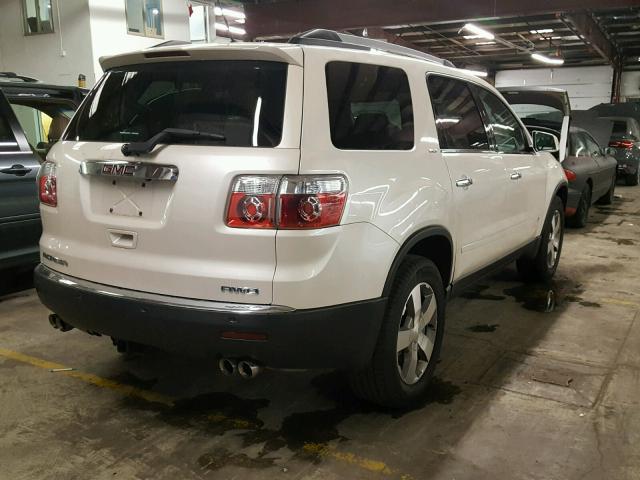 1GKLVMED9AJ131347 - 2010 GMC ACADIA SLT WHITE photo 4