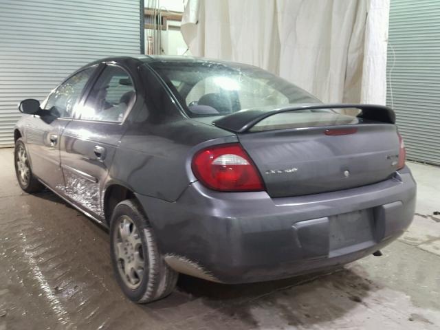 1B3ES56C93D140805 - 2003 DODGE NEON SXT GRAY photo 3