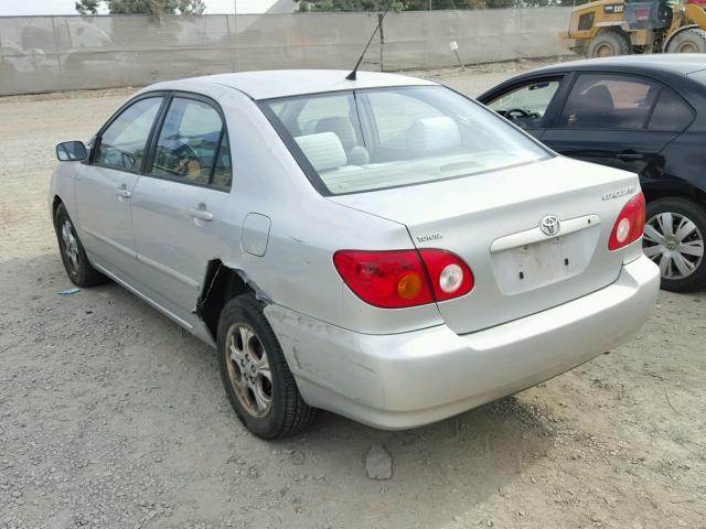 1NXBR32E03Z032822 - 2003 TOYOTA COROLLA CE SILVER photo 3