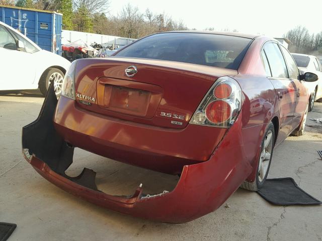 1N4BL11DX6C214062 - 2006 NISSAN ALTIMA SE MAROON photo 4