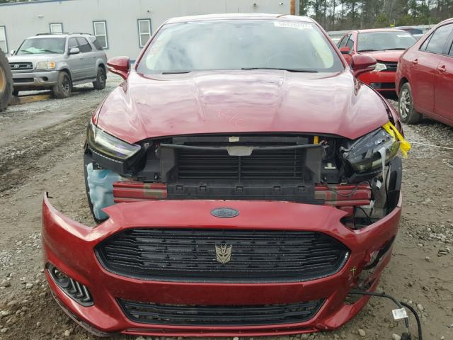 3FA6P0H74DR146694 - 2013 FORD FUSION SE RED photo 9