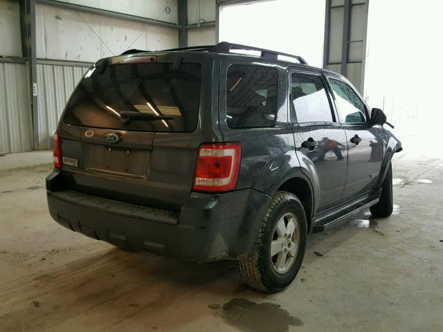 1FMCU03138KE64031 - 2008 FORD ESCAPE XLT GRAY photo 4