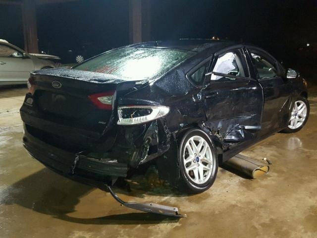 3FA6P0H74ER122879 - 2014 FORD FUSION SE BLACK photo 4