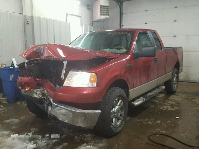 1FTPX14578FB57930 - 2008 FORD F150 RED photo 2