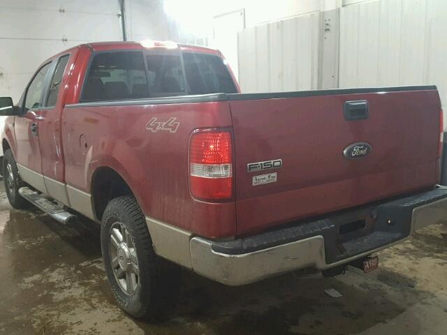1FTPX14578FB57930 - 2008 FORD F150 RED photo 3