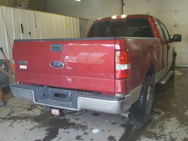 1FTPX14578FB57930 - 2008 FORD F150 RED photo 4