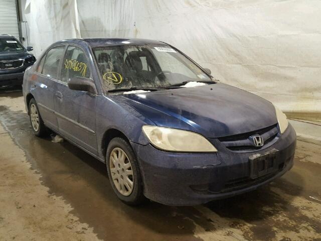 2HGES15515H577327 - 2005 HONDA CIVIC LX BLUE photo 1