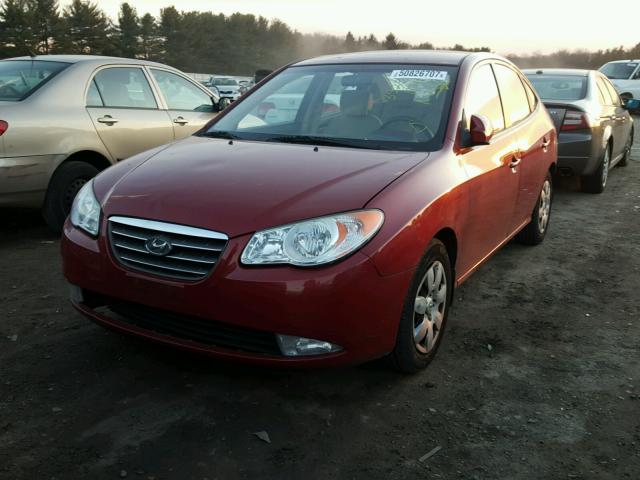 KMHDU46D48U288595 - 2008 HYUNDAI ELANTRA GL RED photo 2