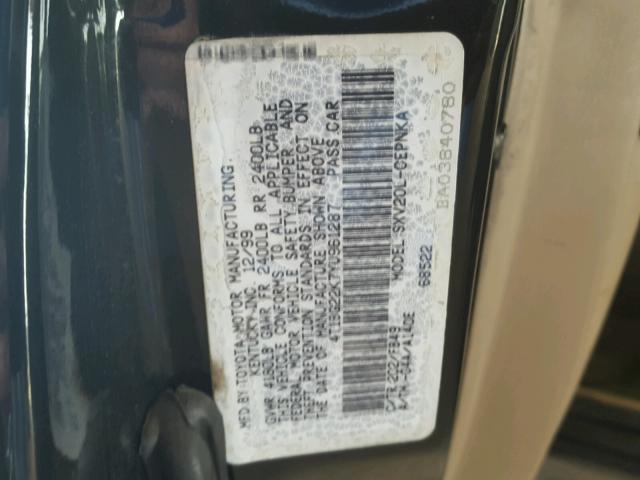 4T1BG22K7YU961287 - 2000 TOYOTA CAMRY CE BLACK photo 10