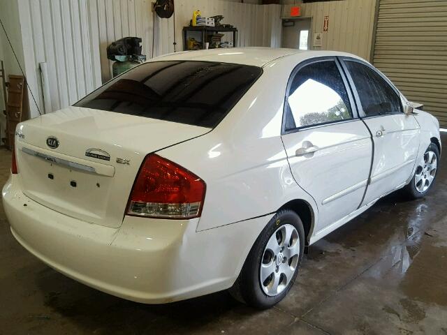 KNAFE121275461198 - 2007 KIA SPECTRA EX WHITE photo 4