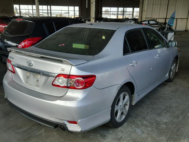 5YFBU4EE3DP079281 - 2013 TOYOTA COROLLA BA SILVER photo 4