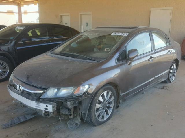 1HGFA16869L017991 - 2009 HONDA CIVIC EX TAN photo 2