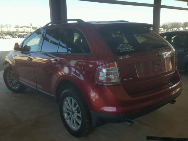 2FMDK48C67BB07558 - 2007 FORD EDGE SEL RED photo 3