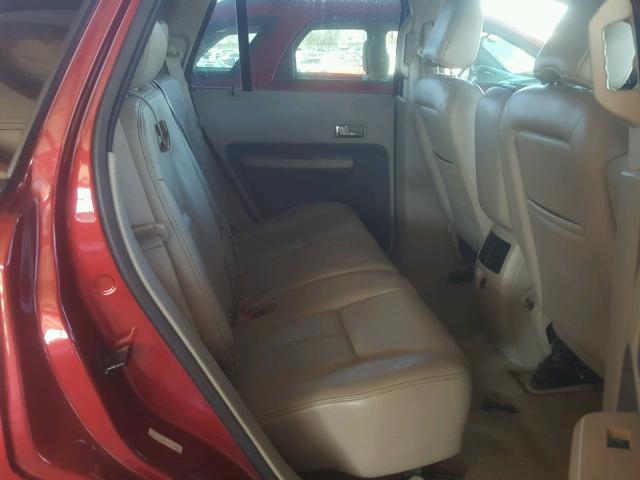 2FMDK48C67BB07558 - 2007 FORD EDGE SEL RED photo 6