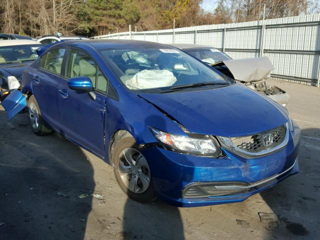 19XFB2F59FE086802 - 2015 HONDA CIVIC LX BLUE photo 1