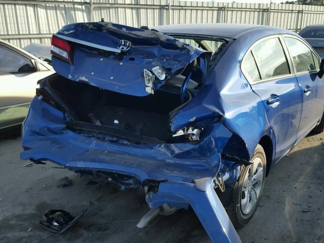 19XFB2F59FE086802 - 2015 HONDA CIVIC LX BLUE photo 9