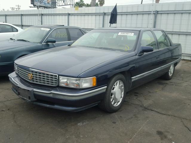 1G6KF5292TU289382 - 1996 CADILLAC DEVILLE CO BLUE photo 2