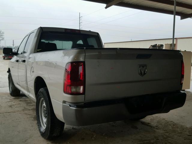 1D7RB1GK6AS237571 - 2010 DODGE RAM 1500 SILVER photo 3