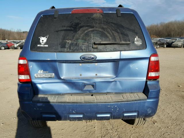 1FMCU0D73AKA30233 - 2010 FORD ESCAPE XLT BLUE photo 9