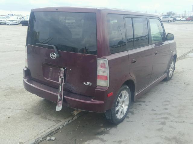 JTLKT324X64041145 - 2006 TOYOTA SCION XB BURGUNDY photo 4