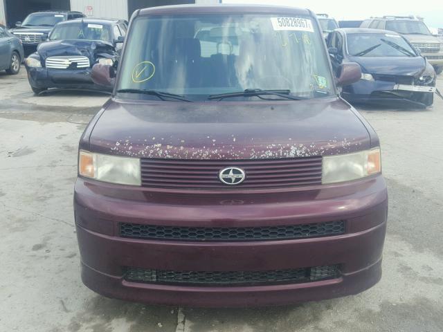 JTLKT324X64041145 - 2006 TOYOTA SCION XB BURGUNDY photo 9