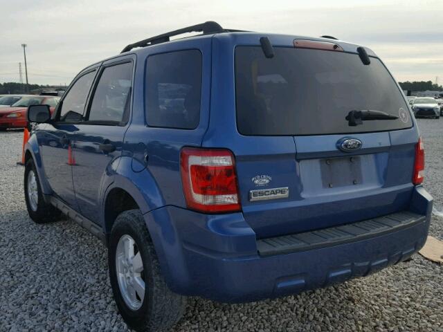 1FMCU02719KA02915 - 2009 FORD ESCAPE XLS BLUE photo 3