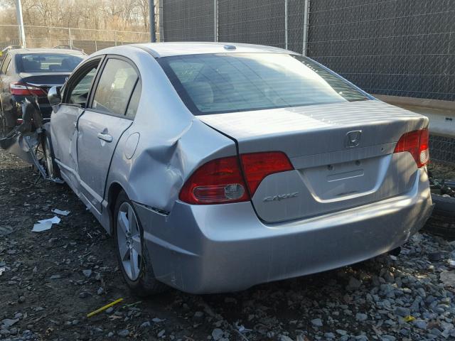 1HGFA16827L039886 - 2007 HONDA CIVIC EX SILVER photo 3