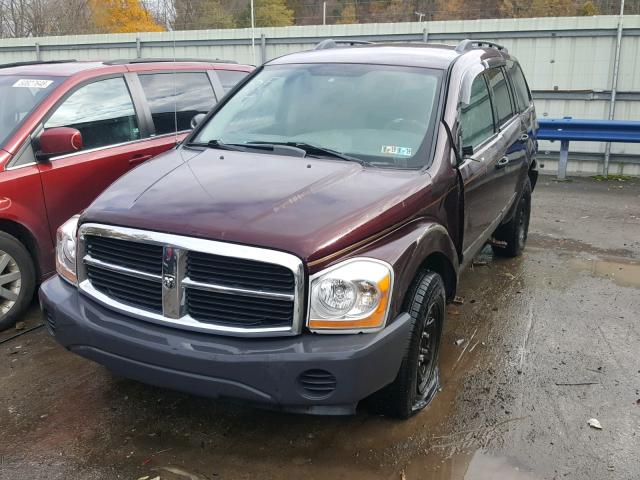 1D4HB38N35F610951 - 2005 DODGE DURANGO ST BURGUNDY photo 2