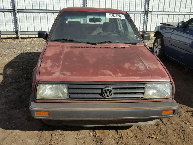 1VWFA9170KV004026 - 1989 VOLKSWAGEN GOLF GL MAROON photo 9