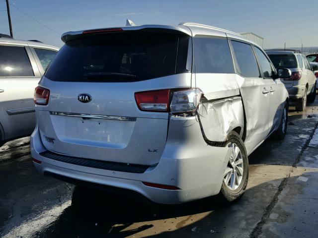 KNDMB5C11G6091896 - 2016 KIA SEDONA LX SILVER photo 4