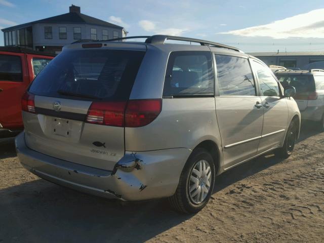 5TDZA23C44S168619 - 2004 TOYOTA SIENNA CE SILVER photo 4