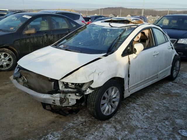 19XFA16999E002532 - 2009 HONDA CIVIC EXL WHITE photo 2