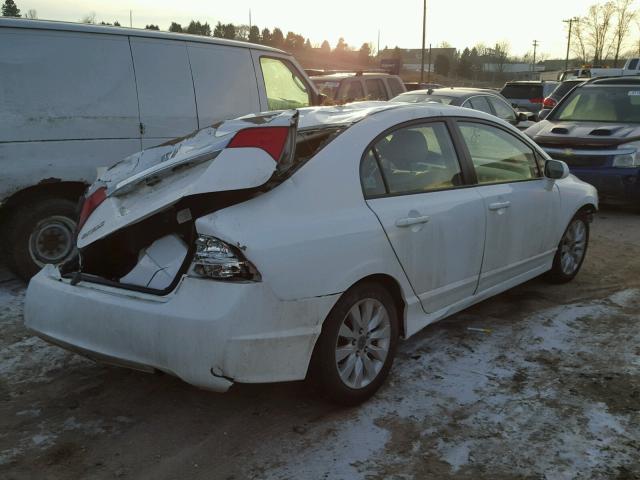 19XFA16999E002532 - 2009 HONDA CIVIC EXL WHITE photo 4