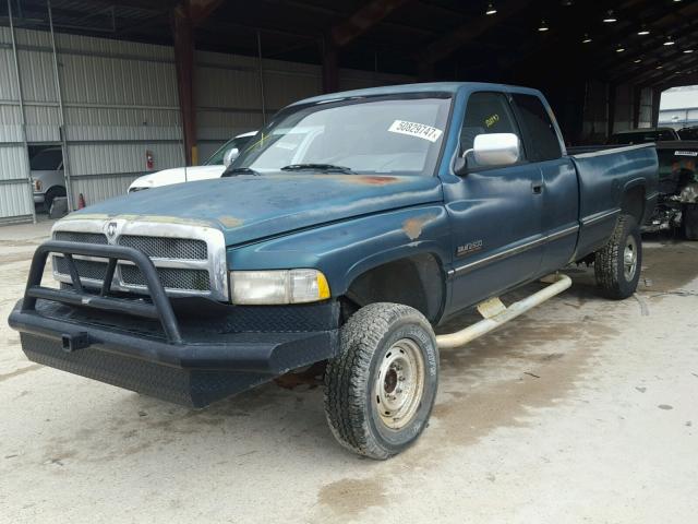 3B7KF23D5VM583705 - 1997 DODGE RAM 2500 GREEN photo 2