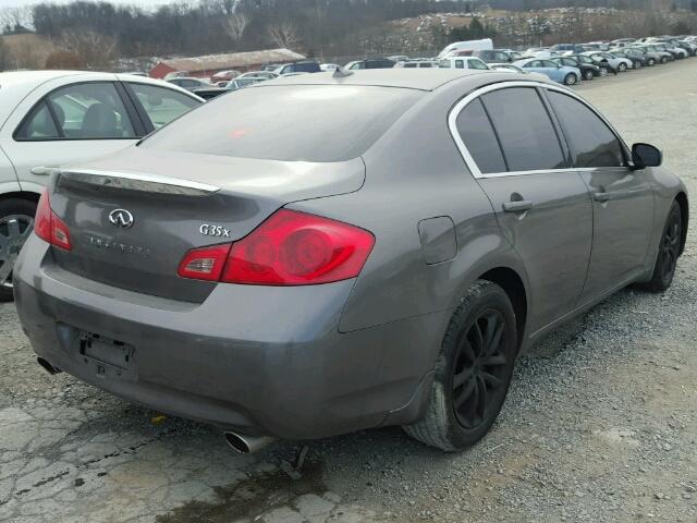 JNKBV61F28M254330 - 2008 INFINITI G35 CHARCOAL photo 4