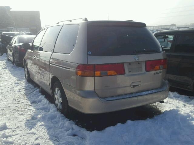 2HKRL18732H529499 - 2002 HONDA ODYSSEY EX GOLD photo 3