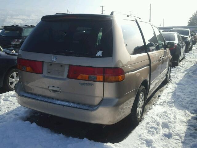 2HKRL18732H529499 - 2002 HONDA ODYSSEY EX GOLD photo 4