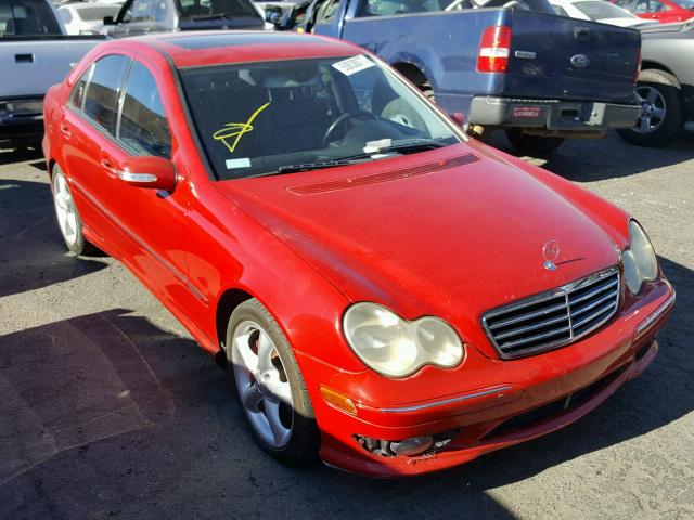 WDBRF40J45F621640 - 2005 MERCEDES-BENZ C 230K SPO RED photo 1