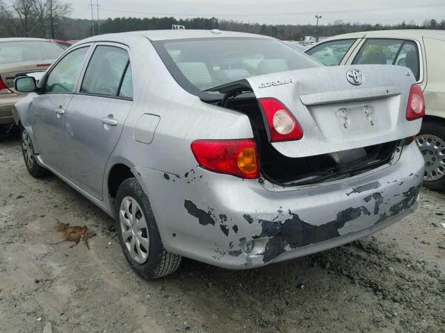 1NXBU4EE9AZ375139 - 2010 TOYOTA COROLLA BA SILVER photo 3