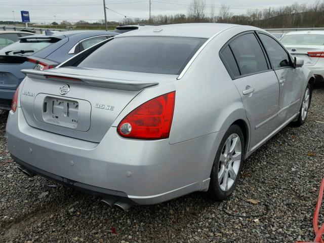 1N4BA41E88C806109 - 2008 NISSAN MAXIMA SE SILVER photo 4