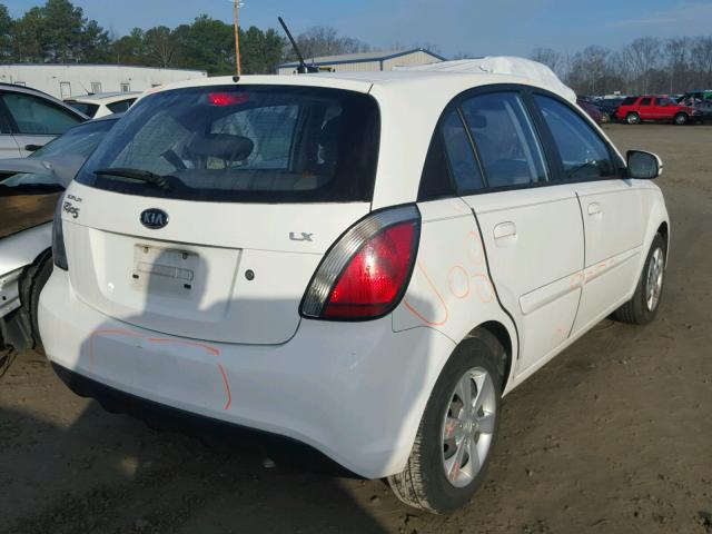 KNADH5A38A6659696 - 2010 KIA RIO LX WHITE photo 4