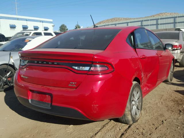 1C3CDFBB4ED798817 - 2014 DODGE DART SXT RED photo 4