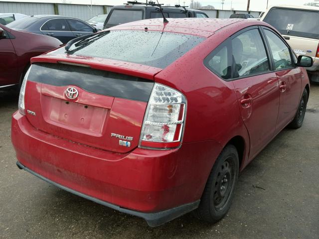 JTDKB22U667077115 - 2006 TOYOTA PRIUS RED photo 4