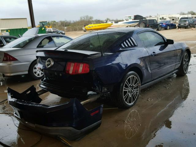 1ZVBP8CH2A5141206 - 2010 FORD MUSTANG GT BLUE photo 4