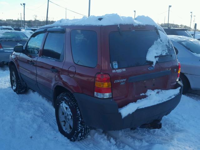 1FMYU93165KD73244 - 2005 FORD ESCAPE XLT RED photo 3