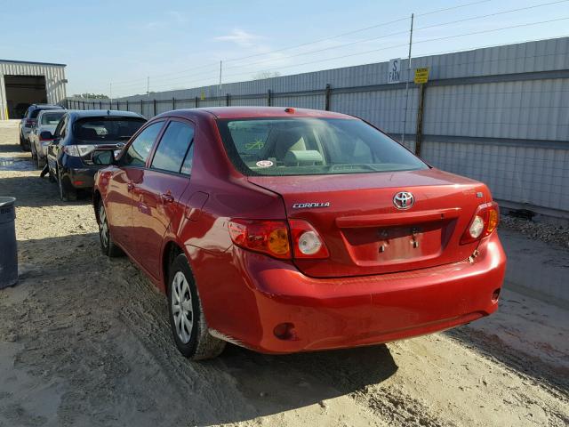 1NXBU4EE0AZ170356 - 2010 TOYOTA COROLLA BA RED photo 3