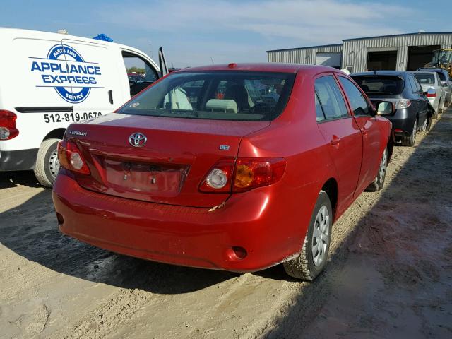 1NXBU4EE0AZ170356 - 2010 TOYOTA COROLLA BA RED photo 4