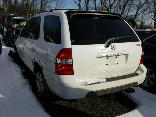 2HNYD18262H533420 - 2002 ACURA MDX WHITE photo 3